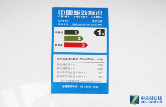 變頻空調新能效標準分為3個等級